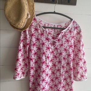 Tunic style top or coverup size S (4-6) like new